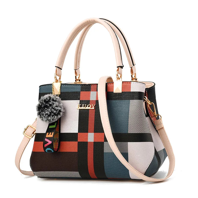 Elegant Designer Handbags Women Bags Messenger PU Leather Crossbody Bags Hairball Tassen Girls Shoulder Bag Top-hand Tote Bag