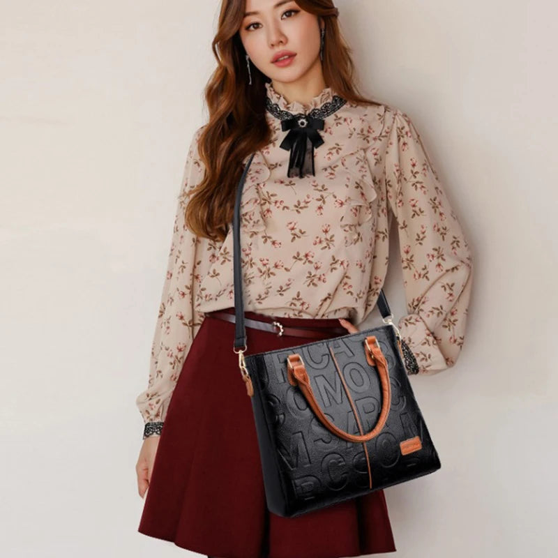 PU Leather Casual Crossbody Bags for Women Ladies Luxury Designer Tote Handbag Female Large Capacity Travel Shoulder Bag Sachel