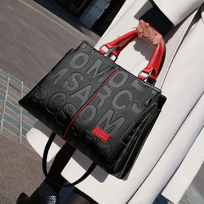 PU Leather Casual Crossbody Bags for Women Ladies Luxury Designer Tote Handbag Female Large Capacity Travel Shoulder Bag Sachel