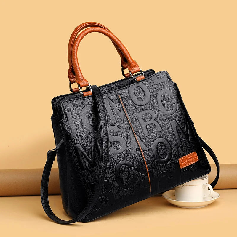 PU Leather Casual Crossbody Bags for Women Ladies Luxury Designer Tote Handbag Female Large Capacity Travel Shoulder Bag Sachel