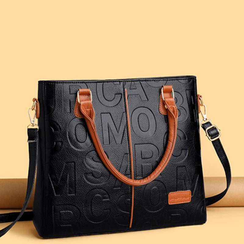 PU Leather Casual Crossbody Bags for Women Ladies Luxury Designer Tote Handbag Female Large Capacity Travel Shoulder Bag Sachel