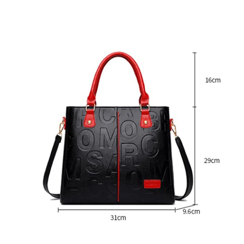 PU Leather Casual Crossbody Bags for Women Ladies Luxury Designer Tote Handbag Female Large Capacity Travel Shoulder Bag Sachel