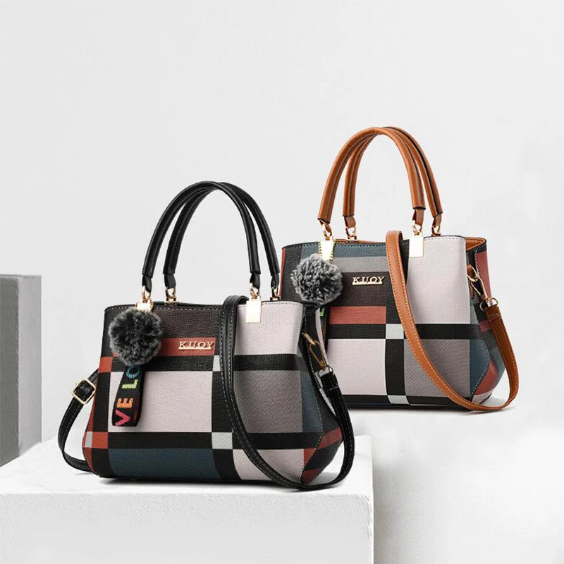 Elegant Designer Handbags Women Bags Messenger PU Leather Crossbody Bags Hairball Tassen Girls Shoulder Bag Top-hand Tote Bag