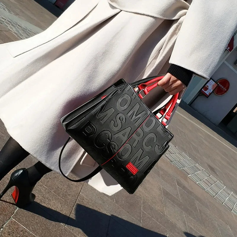 PU Leather Casual Crossbody Bags for Women Ladies Luxury Designer Tote Handbag Female Large Capacity Travel Shoulder Bag Sachel
