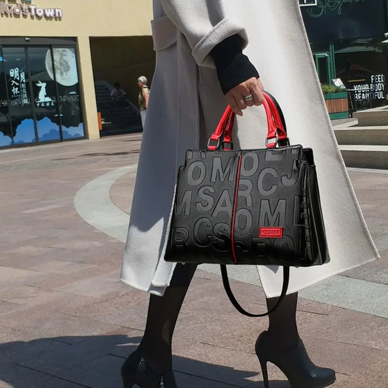 PU Leather Casual Crossbody Bags for Women Ladies Luxury Designer Tote Handbag Female Large Capacity Travel Shoulder Bag Sachel