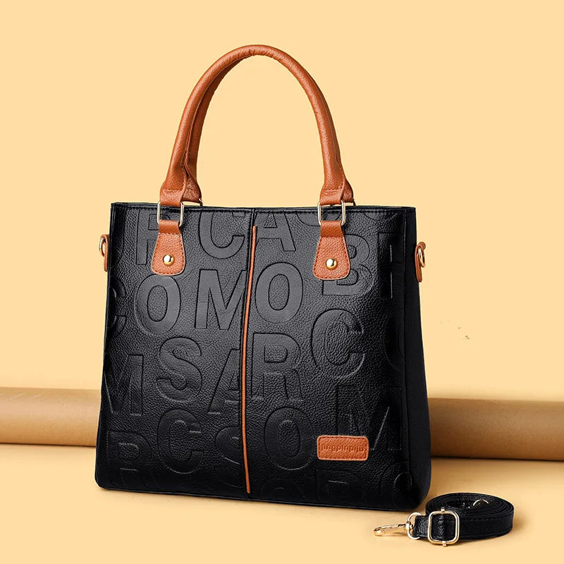 PU Leather Casual Crossbody Bags for Women Ladies Luxury Designer Tote Handbag Female Large Capacity Travel Shoulder Bag Sachel