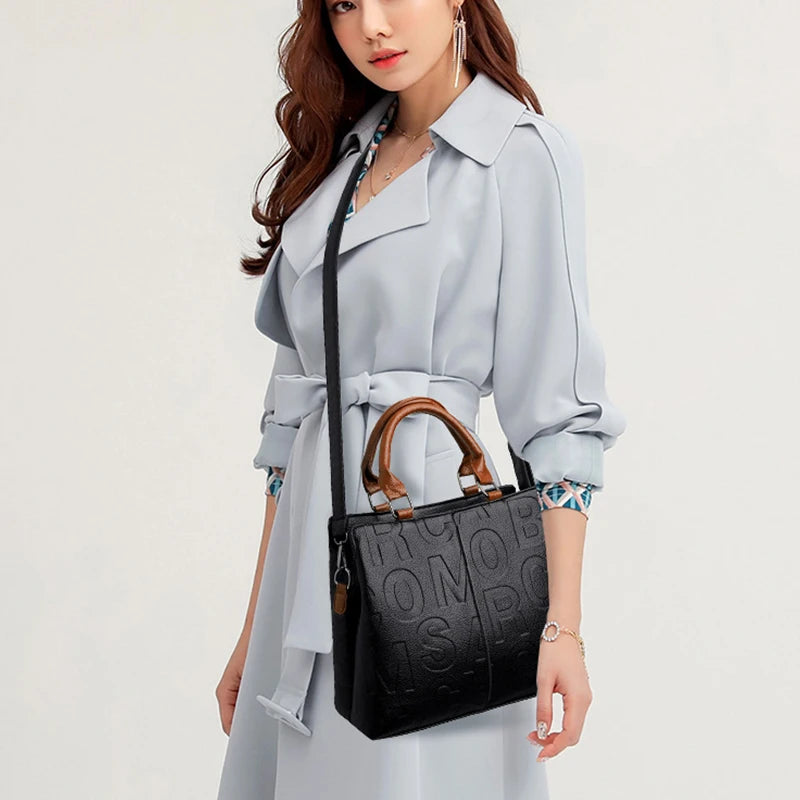PU Leather Casual Crossbody Bags for Women Ladies Luxury Designer Tote Handbag Female Large Capacity Travel Shoulder Bag Sachel