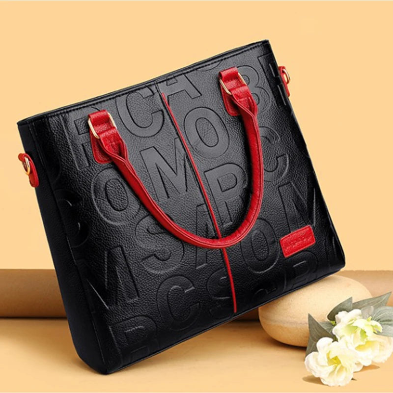 PU Leather Casual Crossbody Bags for Women Ladies Luxury Designer Tote Handbag Female Large Capacity Travel Shoulder Bag Sachel