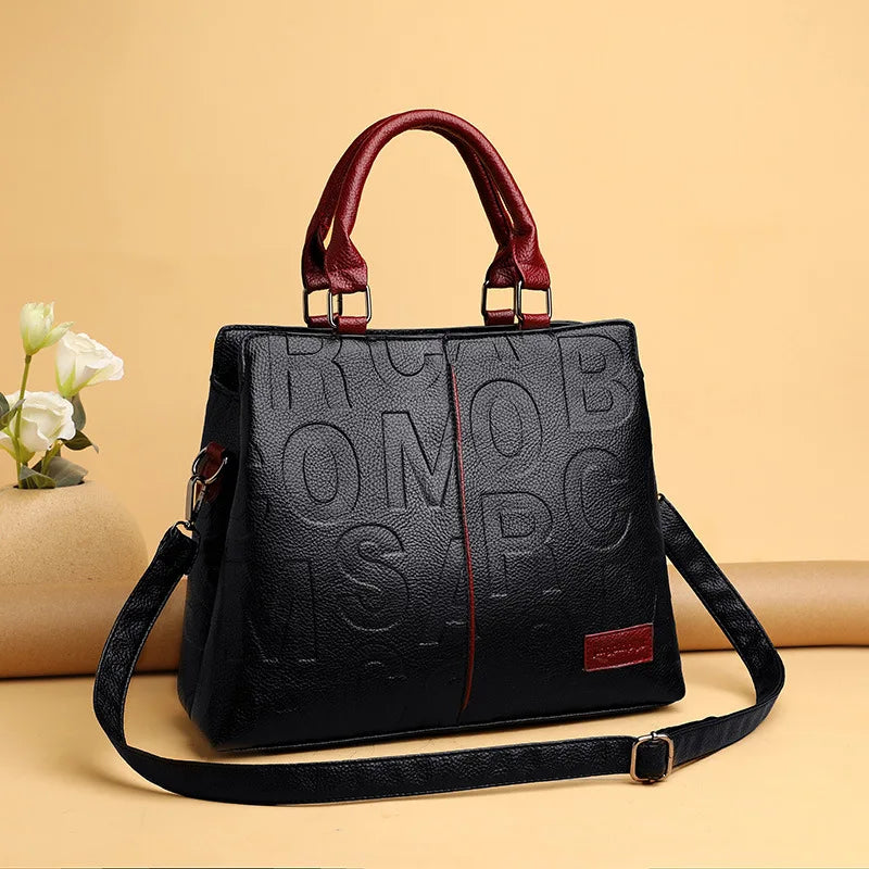 PU Leather Casual Crossbody Bags for Women Ladies Luxury Designer Tote Handbag Female Large Capacity Travel Shoulder Bag Sachel
