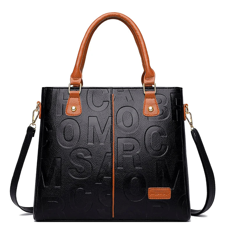 PU Leather Casual Crossbody Bags for Women Ladies Luxury Designer Tote Handbag Female Large Capacity Travel Shoulder Bag Sachel