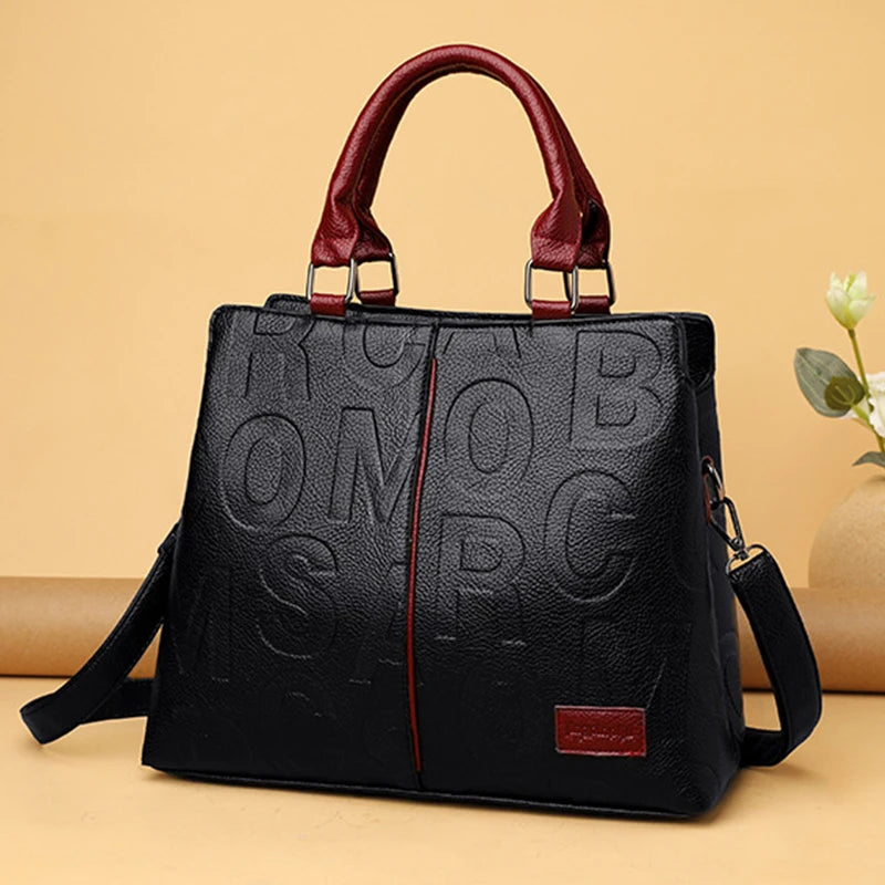 PU Leather Casual Crossbody Bags for Women Ladies Luxury Designer Tote Handbag Female Large Capacity Travel Shoulder Bag Sachel