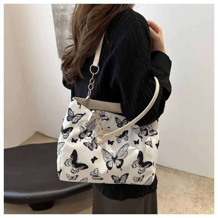 Women's Nylon Shoulder Bag Animal Printing Large Capacity and Tote Bag For Teen Girls