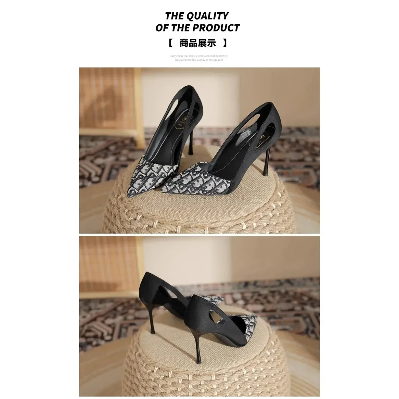 Embroidered Sandals Women Fashion Pointed Heeled 2025 Summer Luxury High Heels