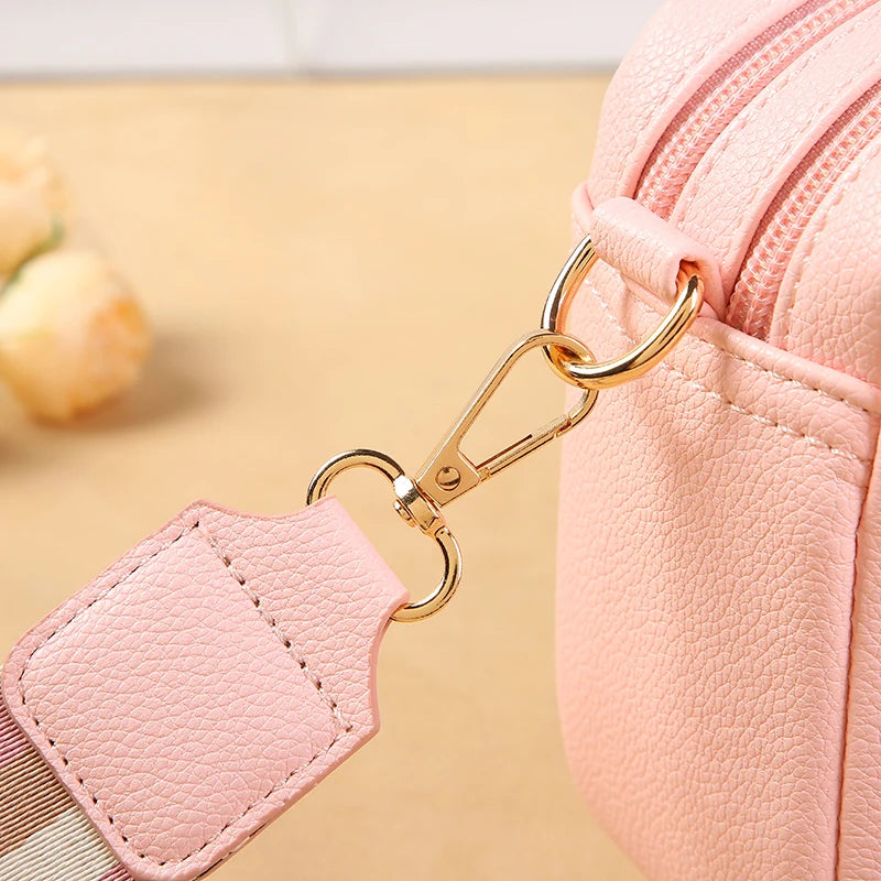 New Women's Small Shoulder Crossbody Casual Bag Multi Zipper Large Capacity