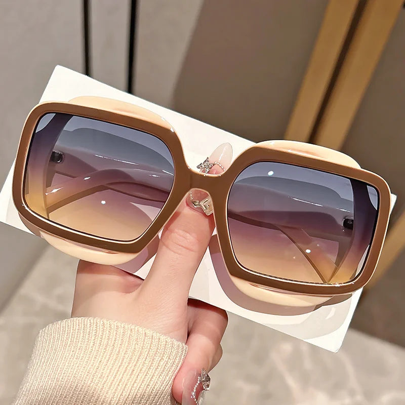 2026 Fashion Sunglasses with Polygonal Color Blocking for Men and Women, Retro Y2K Style, Sophisticated Personality Sunglasses