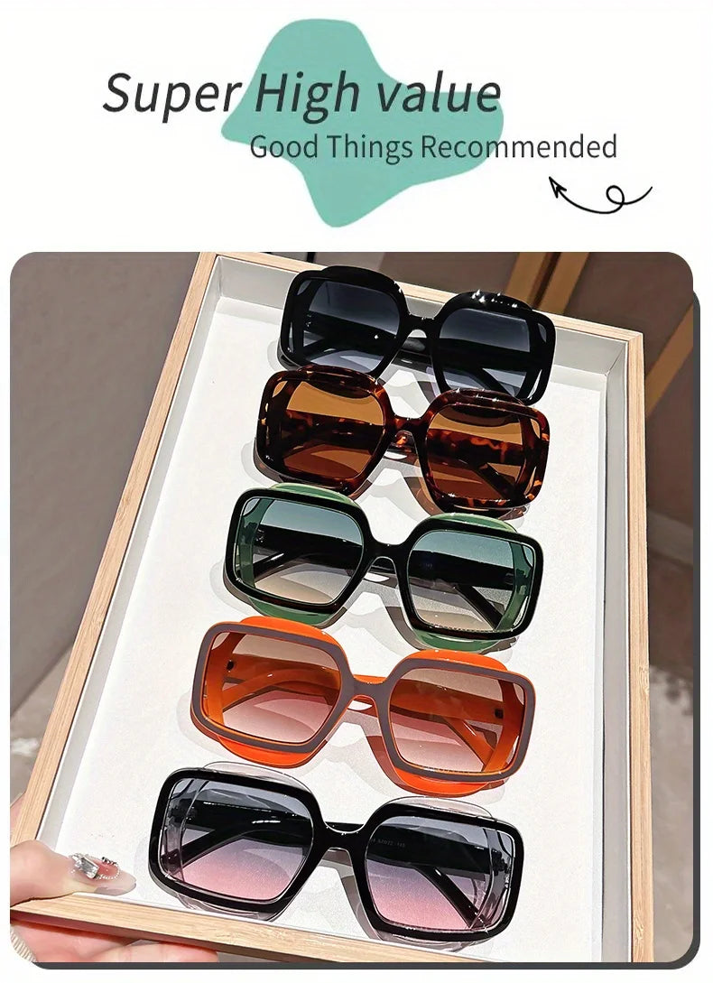 2026 Fashion Sunglasses with Polygonal Color Blocking for Men and Women, Retro Y2K Style, Sophisticated Personality Sunglasses