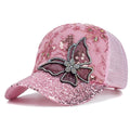 Fashion Women Cap Butterfly Flower Pendant Baseball Cap/Trucker Hat