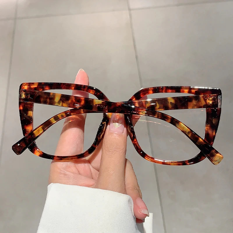 KAMMPT Oversized Square Eyeglasses Frames Multicolor Rim Women Eyewear