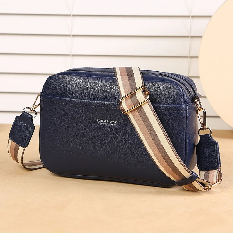 New Women's Small Shoulder Crossbody Casual Bag Multi Zipper Large Capacity