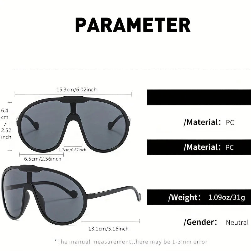 Oversized Sunglasses Women Punk Fashion Big Frame Vintage Retro Gradient Shades UV400