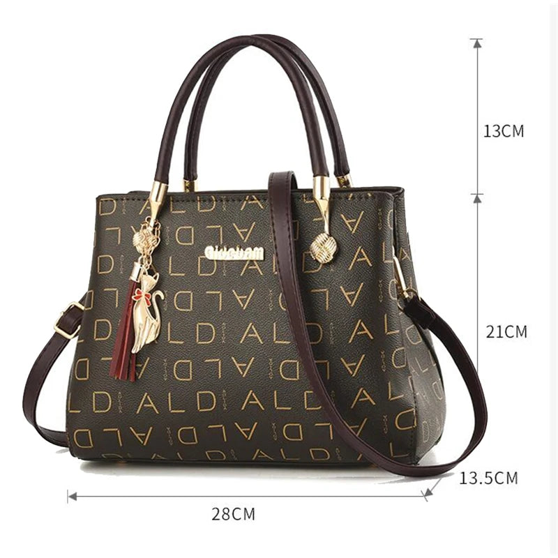 PU Leather Casual Crossbody Bags for Women Ladies Luxury Designer Tote Handbag Female Large Capacity Travel Shoulder Bag Sachel