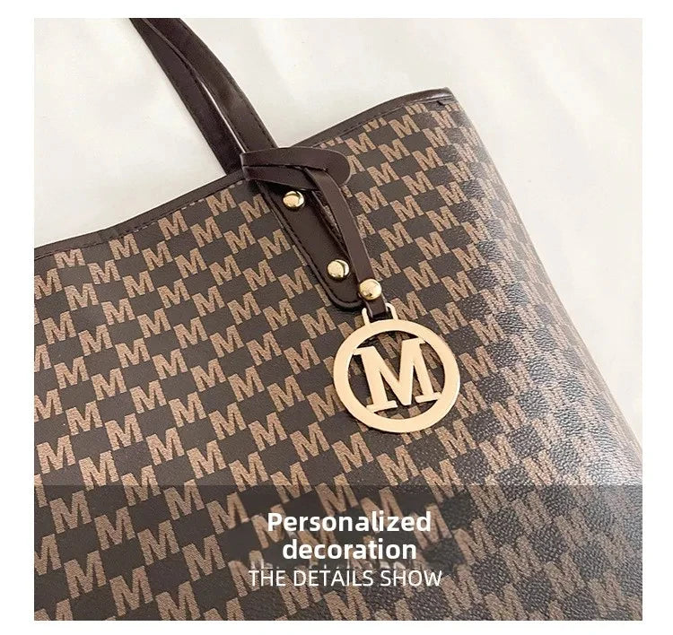 Vintage Ladies Tote Bag Large Capacity Fashion Handbag Classic Underarm Bag or Women's Shopping Bag