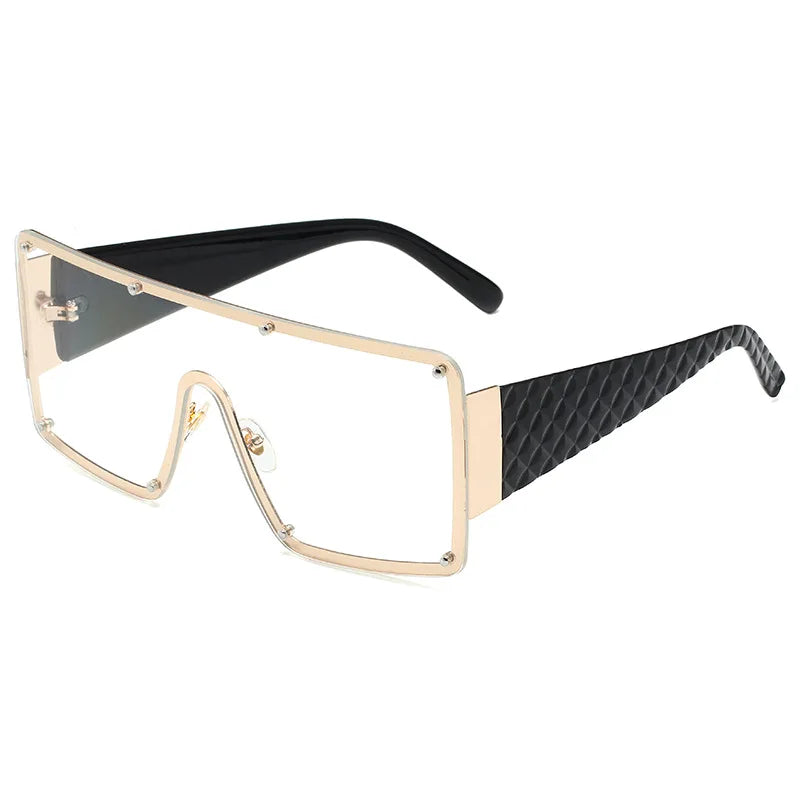 New Large Frame Joined Body Sunglasses Women Outdoor Leisure Eyewear UV400 Oculos De Sol