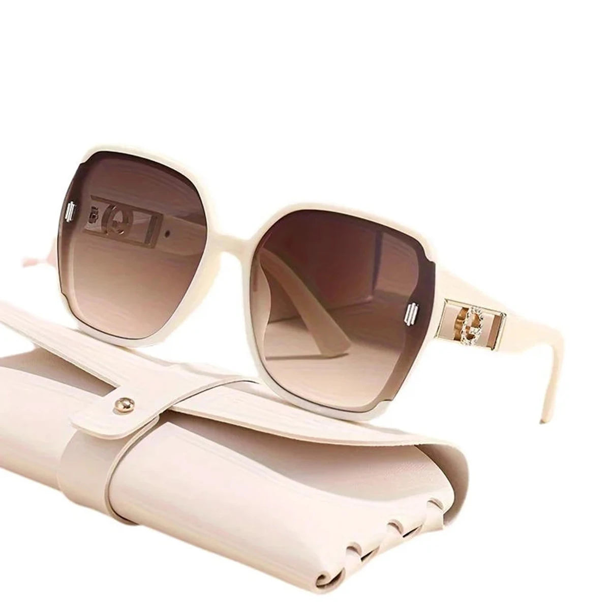 UV-resistant sunglasses for women, high-end look, versatile for large faces, slimming glasses