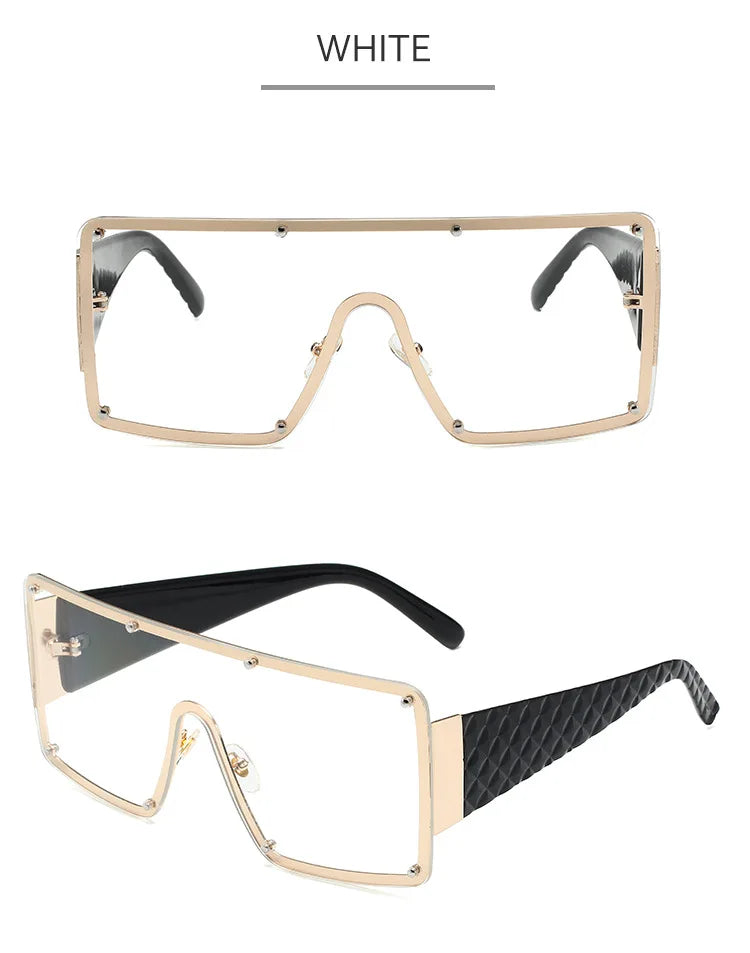 New Large Frame Joined Body Sunglasses Women Outdoor Leisure Eyewear UV400 Oculos De Sol