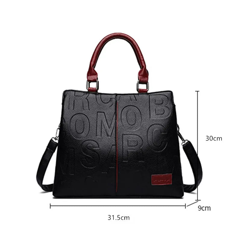 PU Leather Casual Crossbody Bags for Women Ladies Luxury Designer Tote Handbag Female Large Capacity Travel Shoulder Bag Sachel