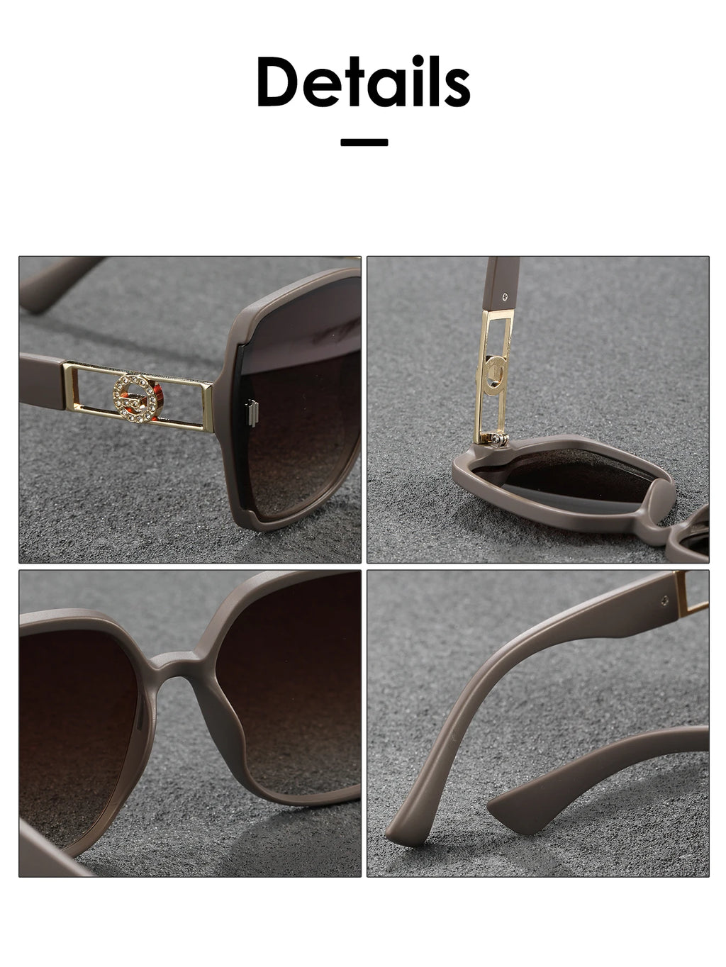 UV-resistant sunglasses for women, high-end look, versatile for large faces, slimming glasses