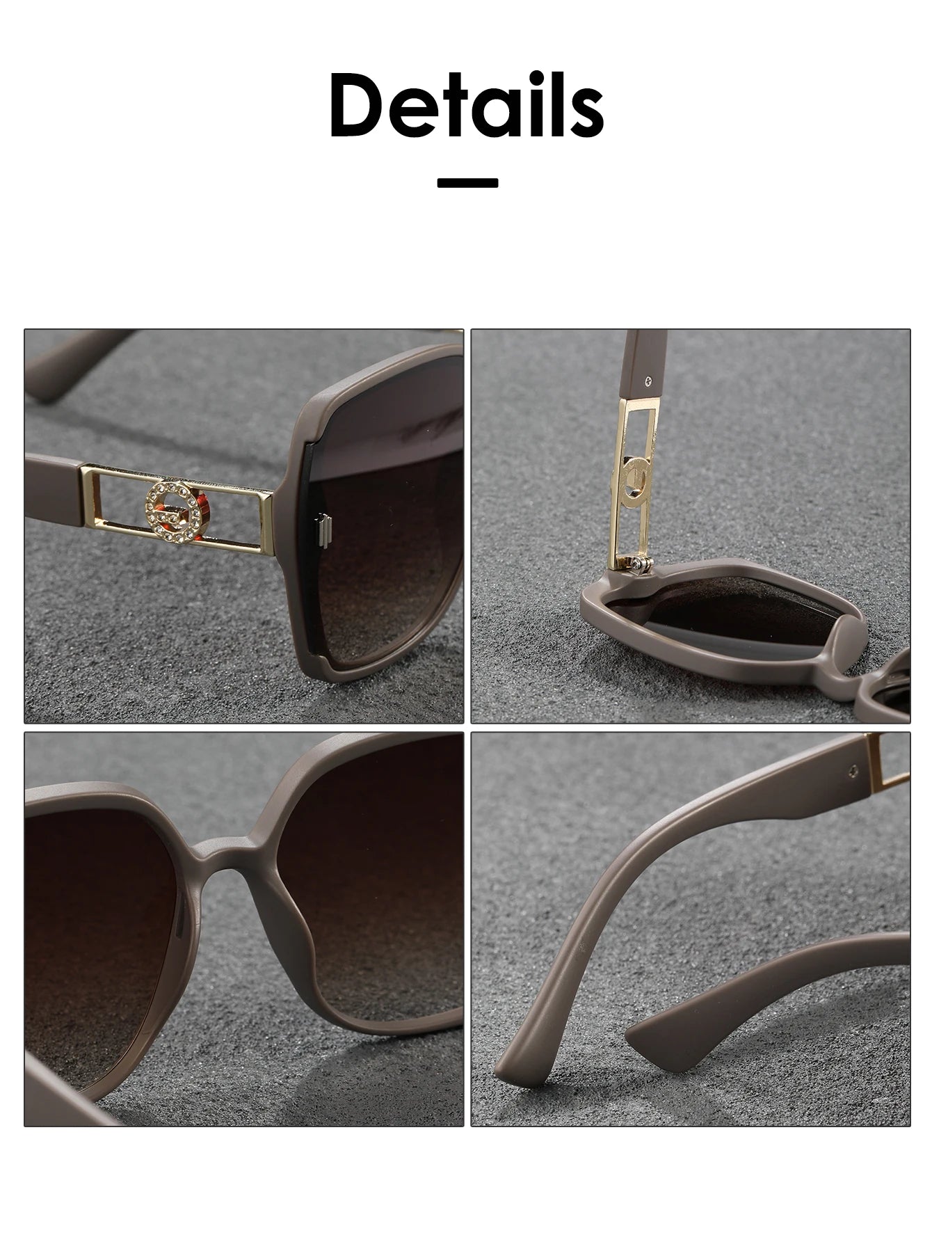 UV-resistant sunglasses for women, high-end look, versatile for large faces, slimming glasses