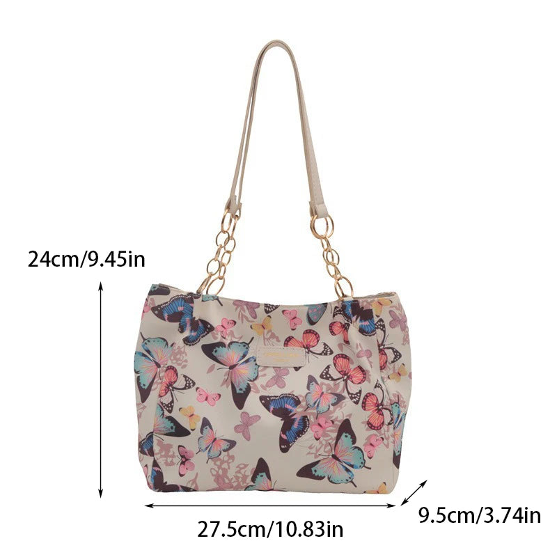 Women's Nylon Shoulder Bag Animal Printing Large Capacity and Tote Bag For Teen Girls