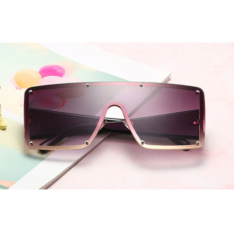 New Large Frame Joined Body Sunglasses Women Outdoor Leisure Eyewear UV400 Oculos De Sol