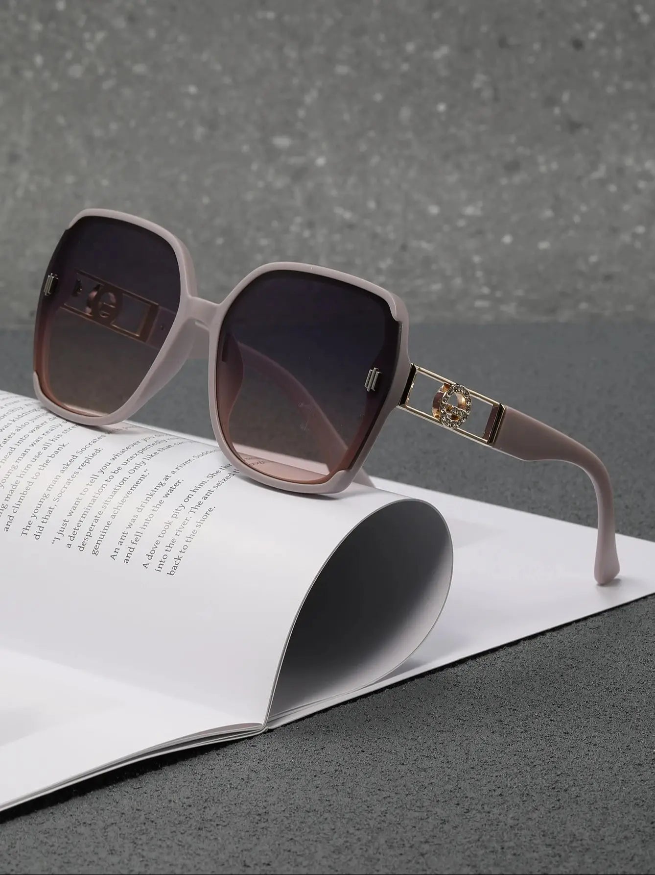 UV-resistant sunglasses for women, high-end look, versatile for large faces, slimming glasses