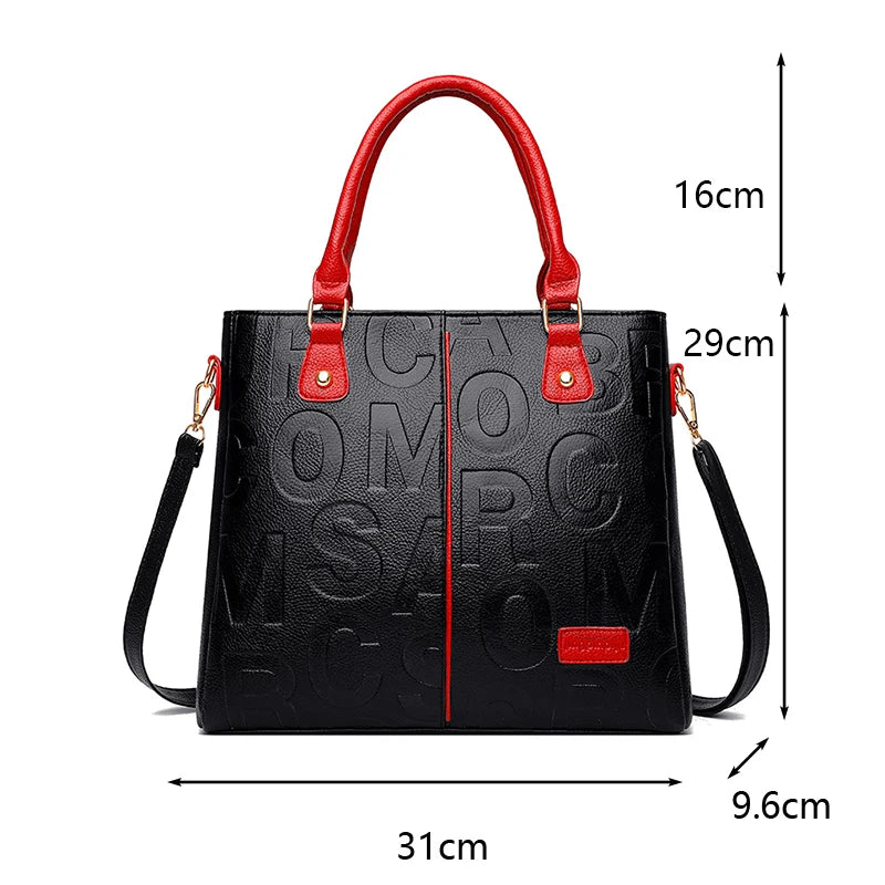 PU Leather Casual Crossbody Bags for Women Ladies Luxury Designer Tote Handbag Female Large Capacity Travel Shoulder Bag Sachel