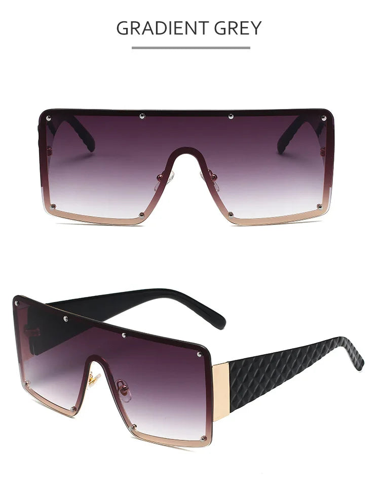 New Large Frame Joined Body Sunglasses Women Outdoor Leisure Eyewear UV400 Oculos De Sol