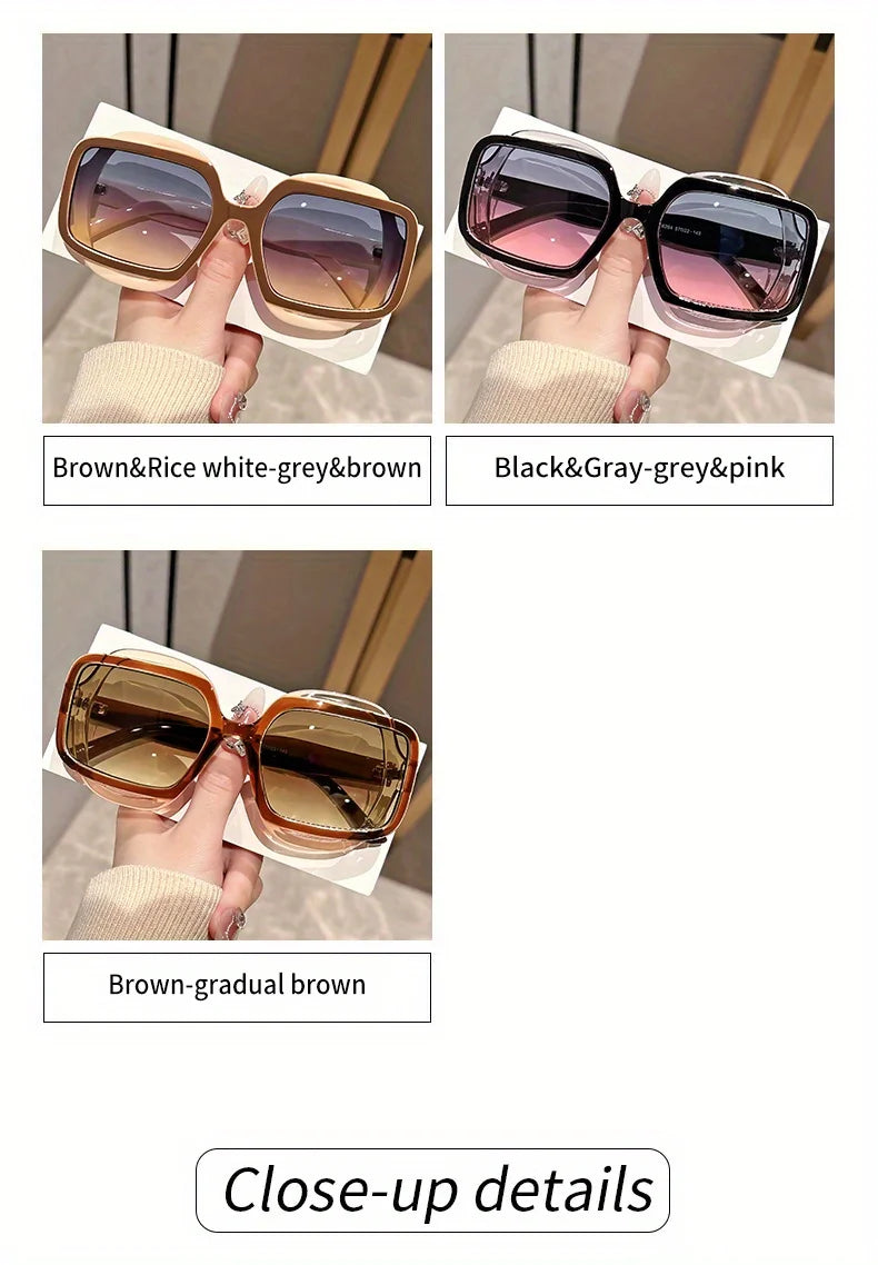 2026 Fashion Sunglasses with Polygonal Color Blocking for Men and Women, Retro Y2K Style, Sophisticated Personality Sunglasses
