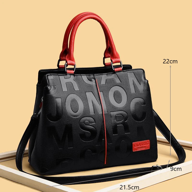PU Leather Casual Crossbody Bags for Women Ladies Luxury Designer Tote Handbag Female Large Capacity Travel Shoulder Bag Sachel