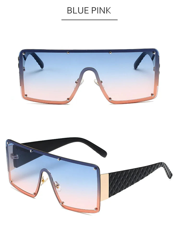 New Large Frame Joined Body Sunglasses Women Outdoor Leisure Eyewear UV400 Oculos De Sol