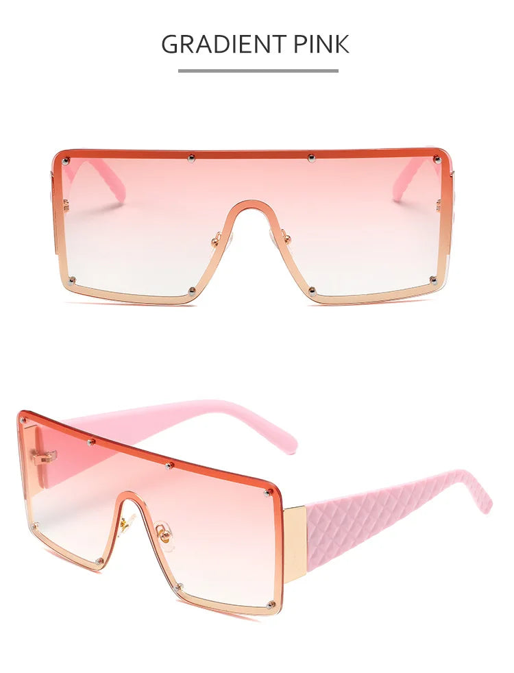 New Large Frame Joined Body Sunglasses Women Outdoor Leisure Eyewear UV400 Oculos De Sol