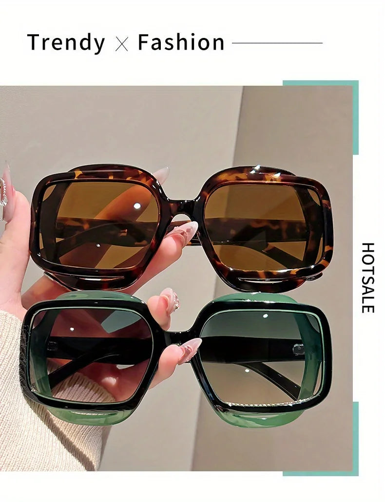 2026 Fashion Sunglasses with Polygonal Color Blocking for Men and Women, Retro Y2K Style, Sophisticated Personality Sunglasses