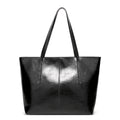 New European and American Fashion Large Capacity Oil Wax Skin Shoulder Bag for Women's Handheld Tote Bag Cross border Manufactur
