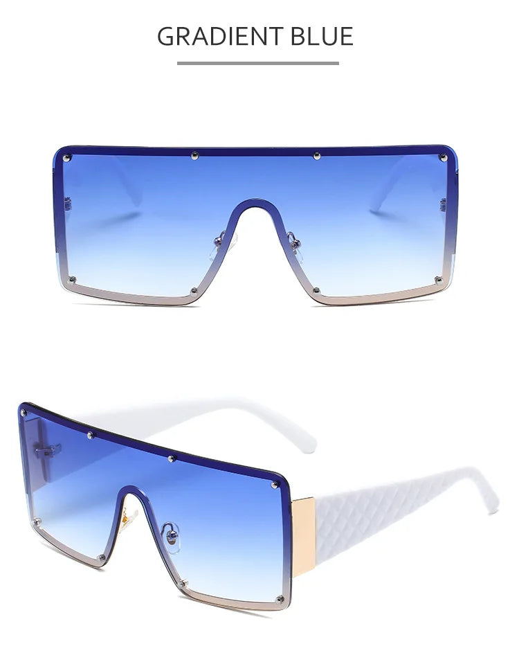 New Large Frame Joined Body Sunglasses Women Outdoor Leisure Eyewear UV400 Oculos De Sol