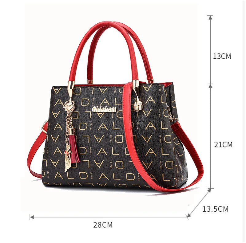 PU Leather Casual Crossbody Bags for Women Ladies Luxury Designer Tote Handbag Female Large Capacity Travel Shoulder Bag Sachel