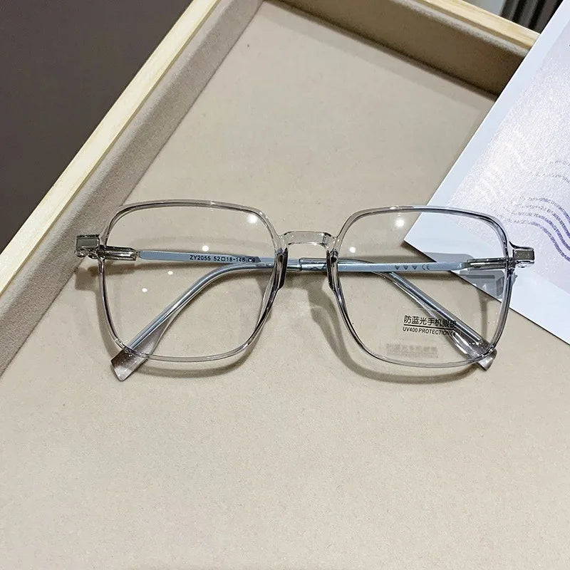 Plamis Photochromic Anti Radiation Metal Computer Glasses Anti Blue Light Eyeglasses Unisex