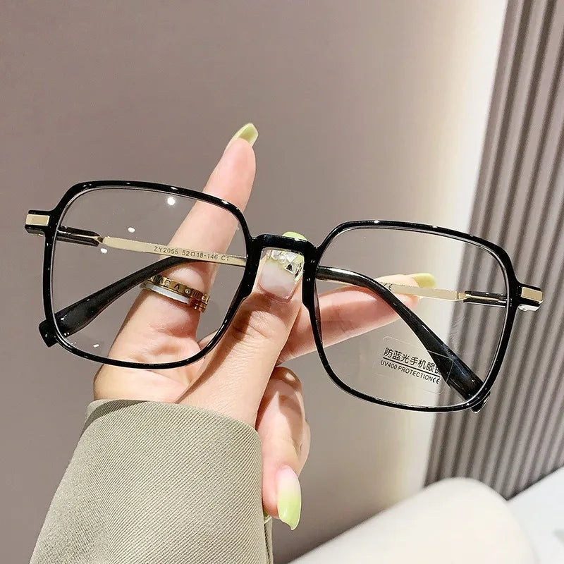 Plamis Photochromic Anti Radiation Metal Computer Glasses Anti Blue Light Eyeglasses Unisex