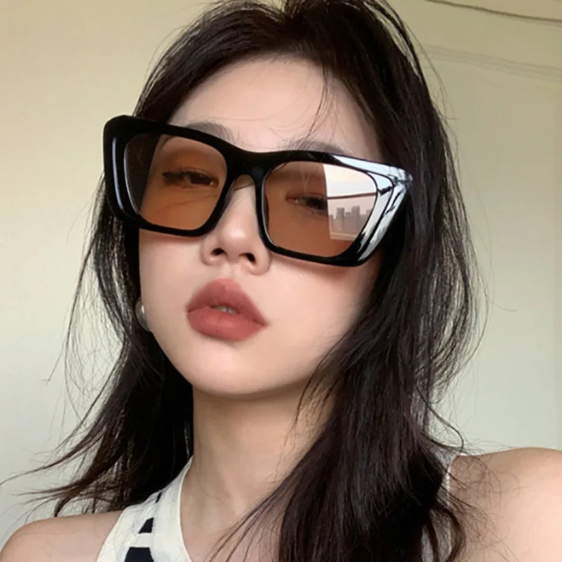 Square Retro Sunglasses Women Men Brand Designer Vintage Sun Glasses Female Male Fashion Shades Mirror Travel Oculos De Sol