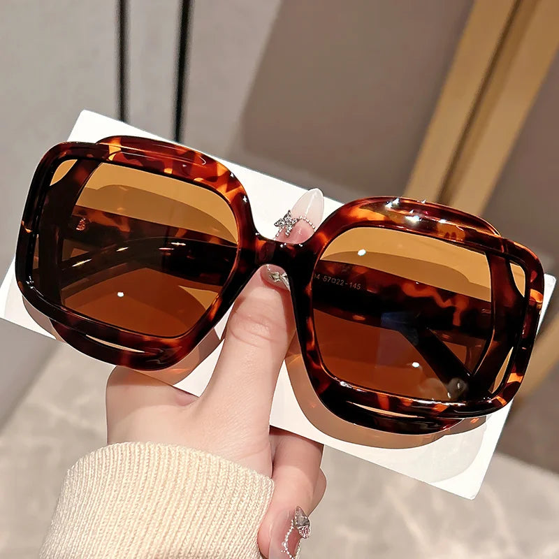 2026 Fashion Sunglasses with Polygonal Color Blocking for Men and Women, Retro Y2K Style, Sophisticated Personality Sunglasses