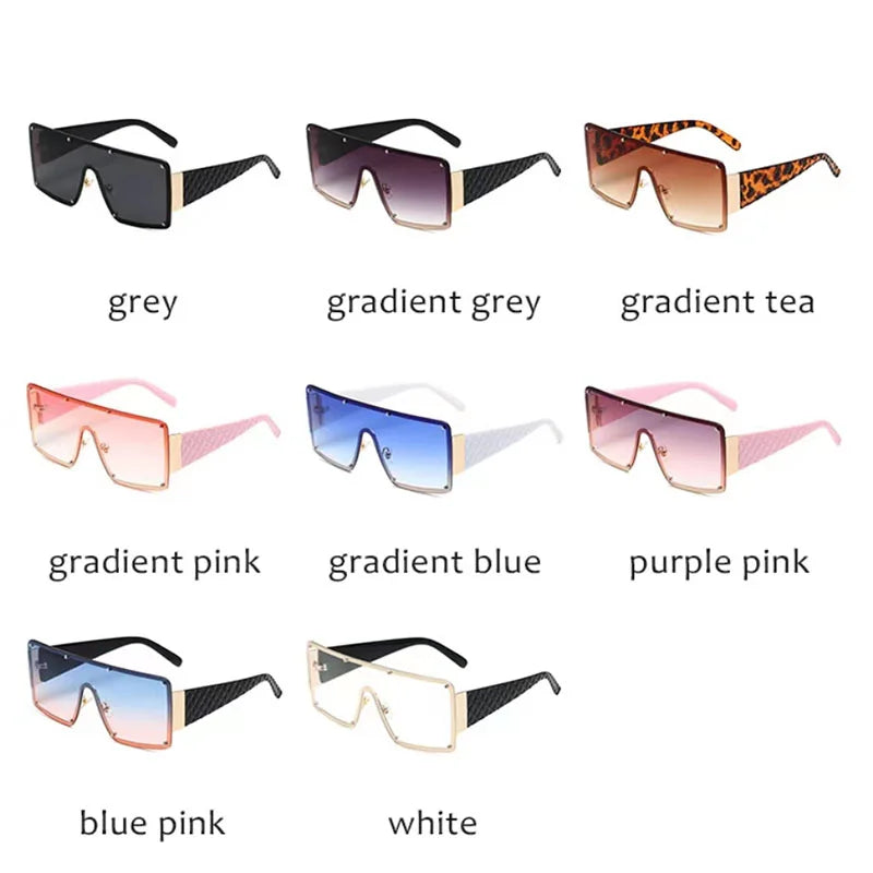 New Large Frame Joined Body Sunglasses Women Outdoor Leisure Eyewear UV400 Oculos De Sol